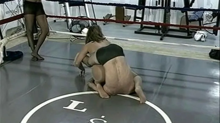 Tag Team Mixed Wrestling Domination in Pantyhose