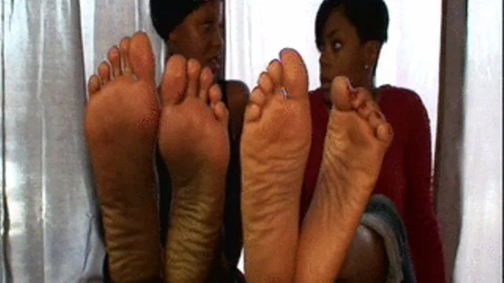 Fuzzy size 10 vs Candi size 9! Who has the sweatiest soles and the most wrinkles? Clip 1