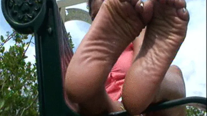 HIGH ARCHED AND SUPER WRINKLED SOLES of Sarita up close and tickled while being interviewed clip 4