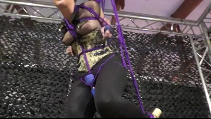 Tied in Public Predicament Challenge and Orgasm for Yvette- Full Clip