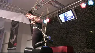 Yvette Costeau - Predicament Bondage Challenge live in Public in Vienna - Full Clip