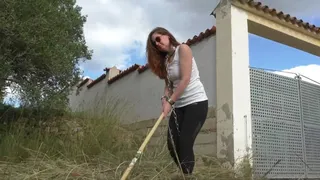 Any Twist - Outdoor Garden Work in Public in Heavy Chains - Full Clip