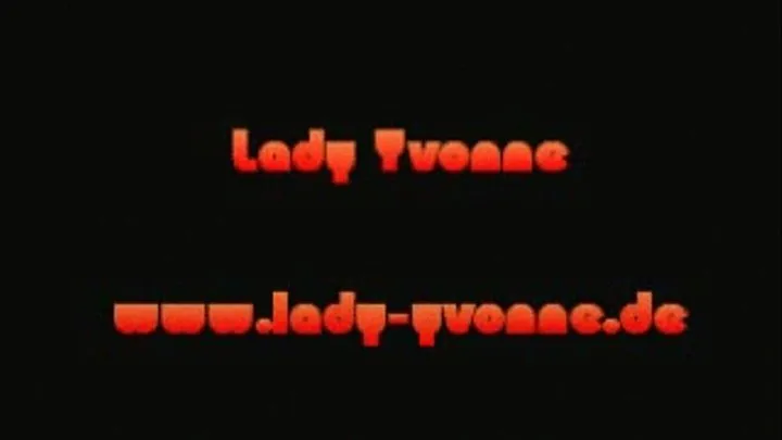 Lady Yvonne in Rubber Pee slave