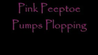 Pink PeepToe Pumps Plopping