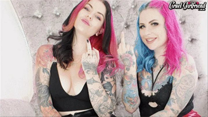 Eat Your Yick-Stick-Sick Cause We Hate You --- Aemelia Fox & Ashley - CEI - Humiliation - JOI