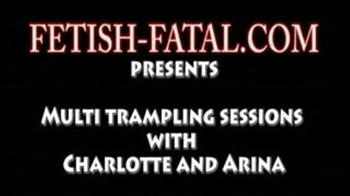 Seances de multi trampling avec Arina et Charlotte.....Multi trampling sessions with Charlotte and Arina
