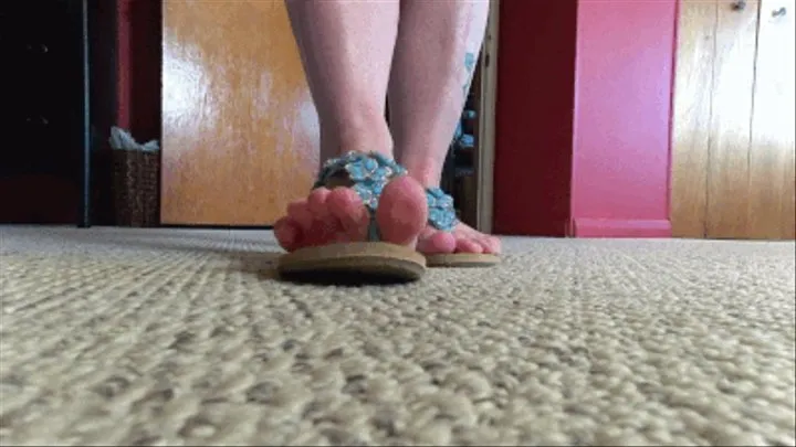Pretty feet in sexy summer sandals