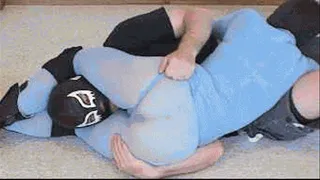 BLACK AND BLUE - MALE DOMINATES AND HUMILIATES FEMALE OPPONENT - VERSION