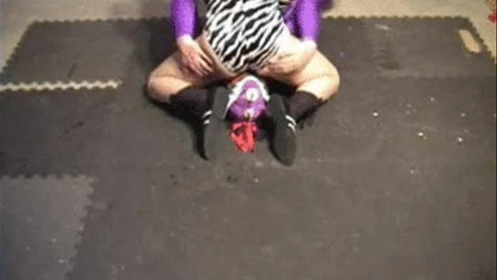 Zebra Girl Smothers Purple Dragon