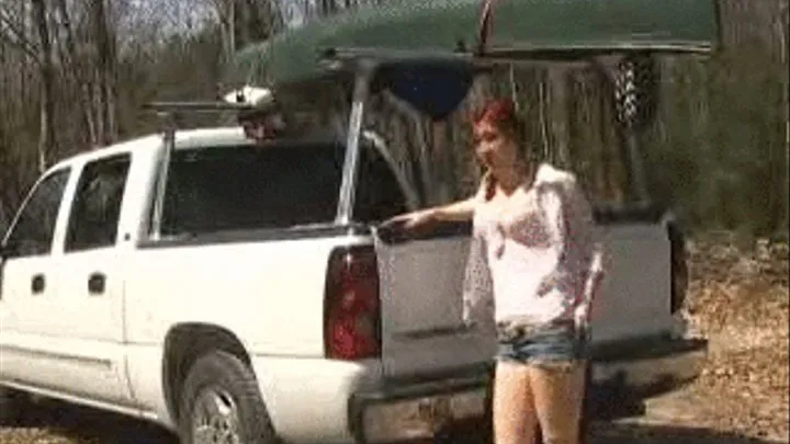 STUCK TRYING TO GET CANOE OFF TRUCK