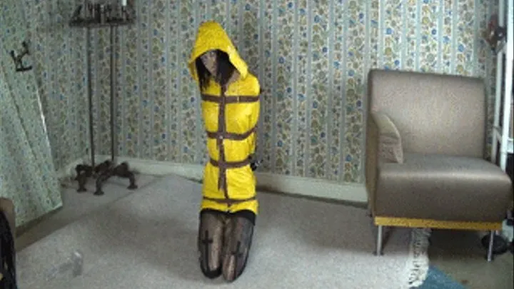 Yellow raincoat bag bondage