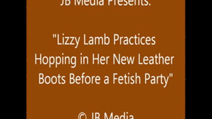 Lizzy Lamb Hopping in Her Boots