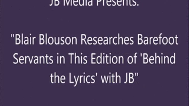 Blair Blouson on Behind the Lyrics
