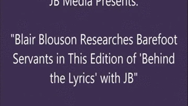 Blair Blouson on Behind the Lyrics - SQ