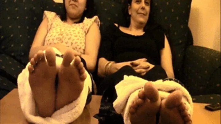 Anne and Nina Foot Tickled