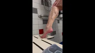 Sexy Soapy Shower Calf Massage