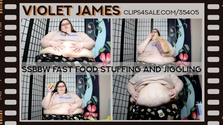 SSBBW Fast Food Stuffing and Jiggling