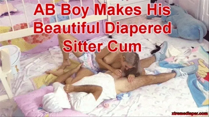 AB Boy Makes His Beautiful Diapered Sitter Cum