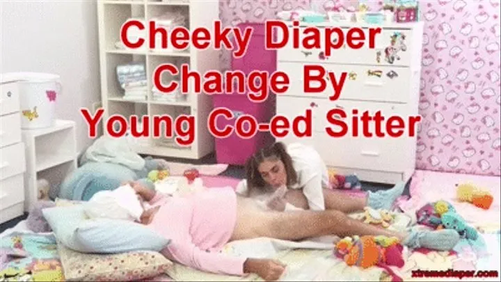 Cheeky Diaper Change By Young Co-ed Sitter