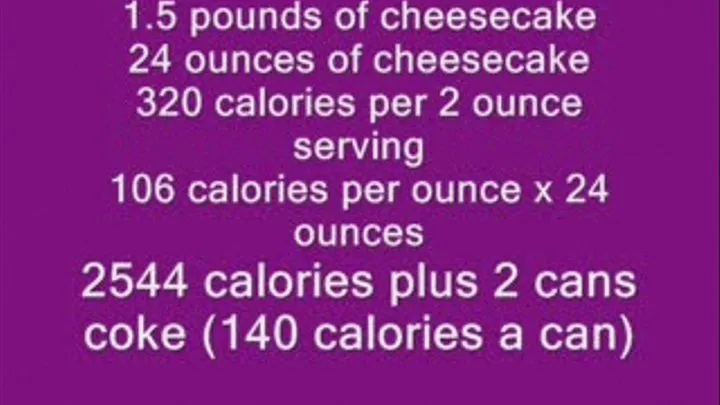 Cheesecake stuffing and the weigh in!