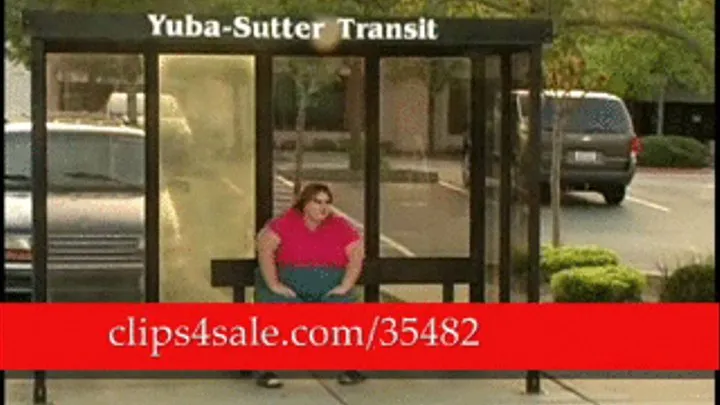 SSBBW Yummy Yulia - Staring at the Fat Lady at the Bus Stop (and she's Silly)