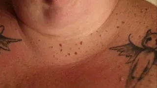 Sinfully Divine SSBBW (over 600 Pounds) - Big Skin Tags on Double Chin/Neck