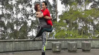 Carry 1371 - Girl Lifting guy 50 New ( Older woman lifting younger guy )