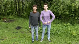 Carry 1314 - Strong girl carrying her male friend 29 New ( Russian Girl )