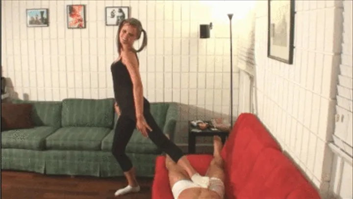 Black Leggings Ballbusting and Castration Threats (MOV)