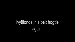 Ivy Blonde in a belt hogtie