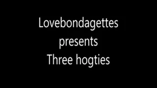 Three hogties