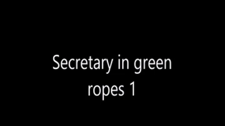 Secretary in green ropes 1