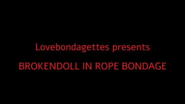 Brokendoll in tight rope bondage