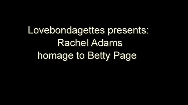 Rachel Adams homage to Betty Page