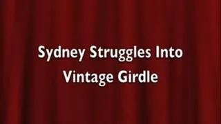 Sydney Struggles into Vintage Girdle