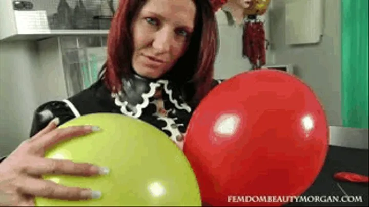 Morgan's balloon fetish - BURST UNDER MY HEEL