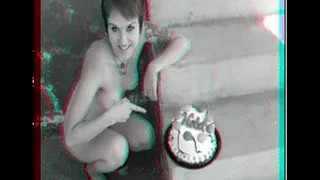 Violet Hue - public cake smashing anaglyphic 3D