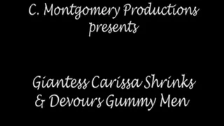 Giantess Carissa Shrinks & Devours Gummy Men