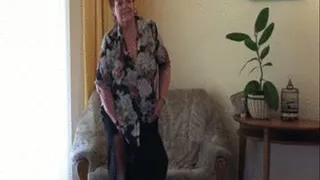 Old, fat Grandma wanking her clit