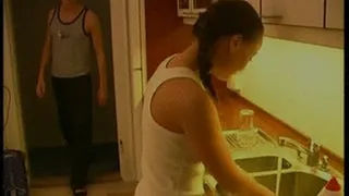 young couple fucking in the kitchen