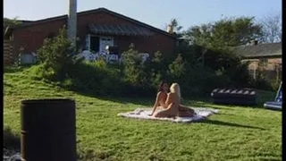 MILF loves young blonde outdoors