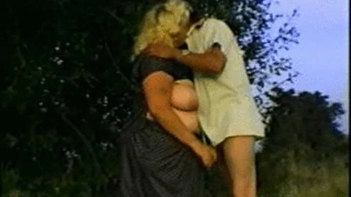 Ugly fat Granny gives outdoor BJ