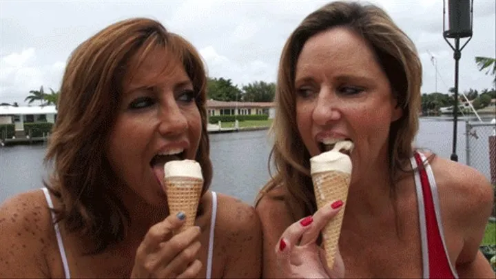 Milfs Tara & Jodi West Lick Ice Cream and Each Other - iPod