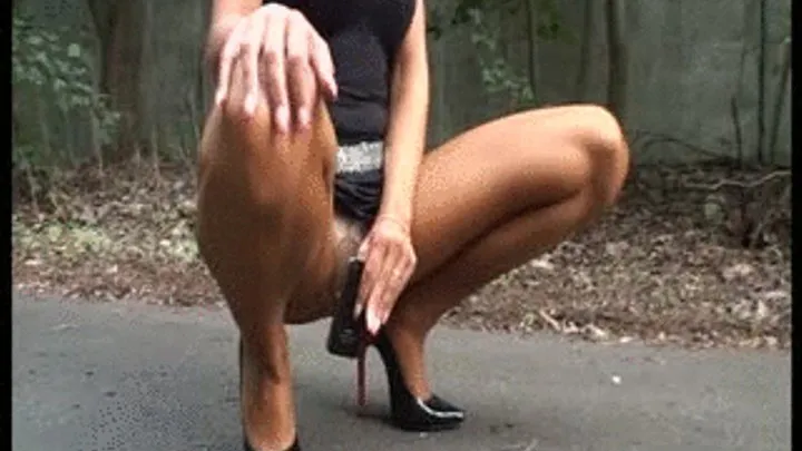 POSING AND WALKING IN MY 6"STILETTOS WITH UPSKIRT SHOTS