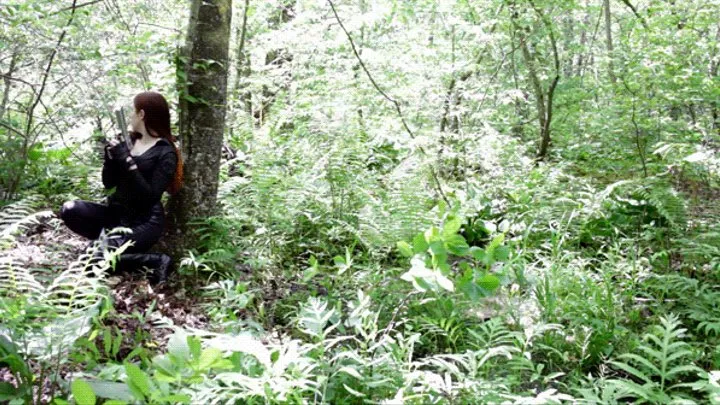 Muddy Cosplay: Black Widow Stuck In The Swamp