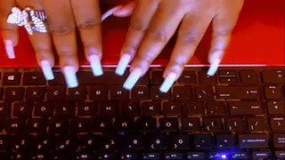 POV Long Nails & Sexy Fingers Typing & Tapping *High Definition