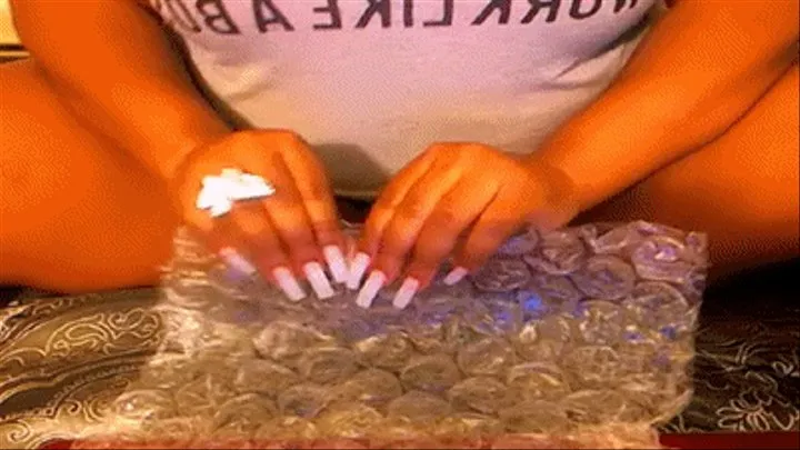 Sexy Fingers Popping Bubble Wrap *High Definition AVI