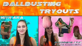 Ballbusting Tryouts with Ara