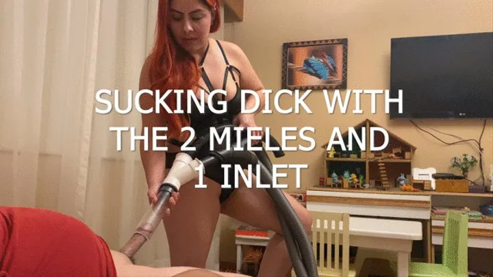 VACUUMING DICK WITH THE 2 MIELES AT THE SAME TIME THROUGH 1 INLET