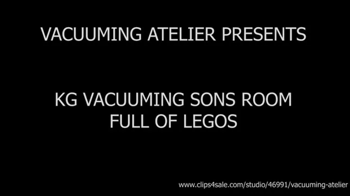 KG VACUUMING SONS ROOM FULL OF LEGOS